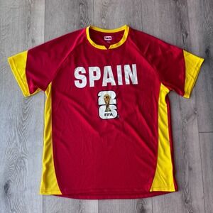Spain 2026 FIFA World Cup Soccer Jersey Mens L Red Yellow #26 Licensed